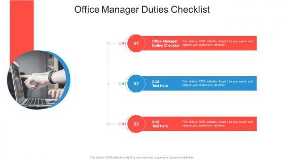 Office Manager Duties Checklist In Powerpoint And Google Slides Cpb