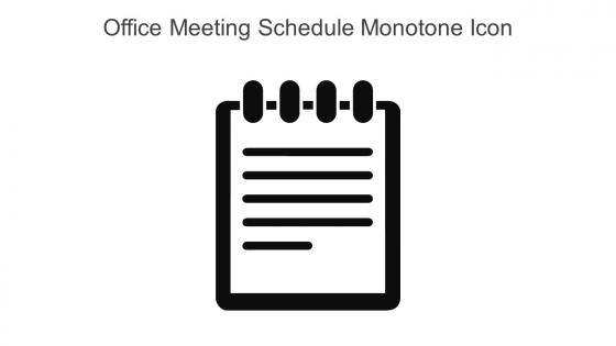 Office Meeting Schedule Monotone Icon In Powerpoint Pptx Png And Editable Eps Format