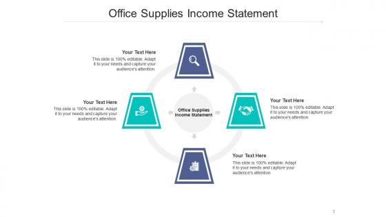 Office supplies income statement ppt powerpoint presentation file inspiration cpb
