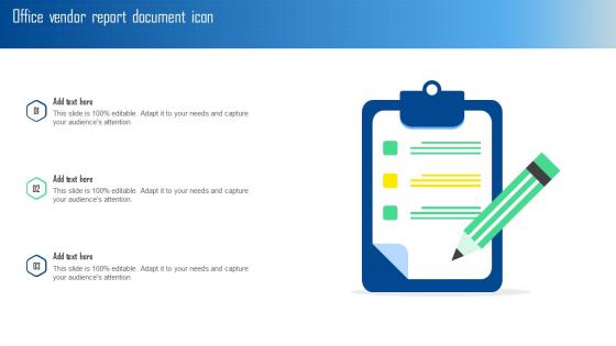 Office Vendor Report Document Icon