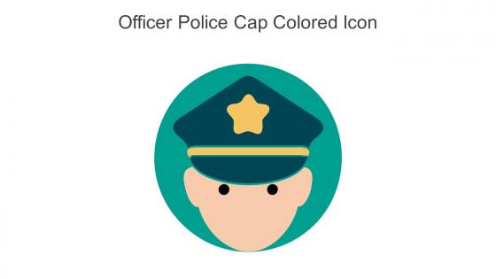 Officer Police Cap Colored Icon In Powerpoint Pptx Png And Editable Eps Format