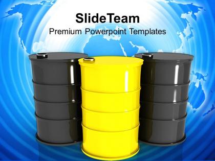 Oil barrels and drum containers powerpoint templates ppt themes and graphics 0213