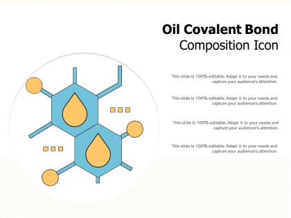 Oil covalent bond composition icon