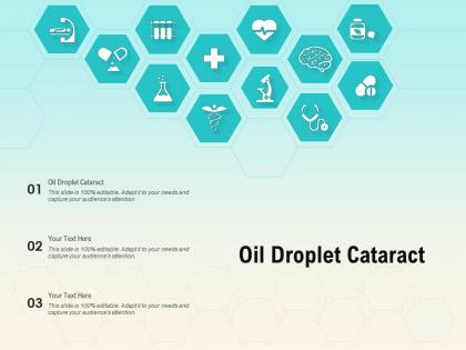 Oil droplet cataract ppt powerpoint presentation pictures summary