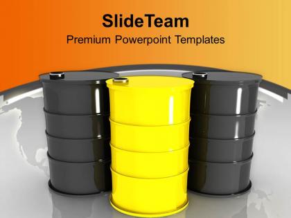 Oil drums placed together resource saving powerpoint templates ppt themes and graphics 0213