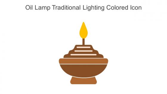 Oil Lamp Traditional Lighting Colored Icon In Powerpoint Pptx Png And Editable Eps Format