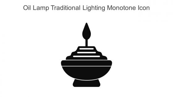 Oil Lamp Traditional Lighting Monotone Icon In Powerpoint Pptx Png And Editable Eps Format