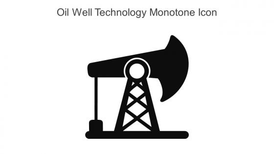 Oil Well Technology Monotone Icon In Powerpoint Pptx Png And Editable Eps Format