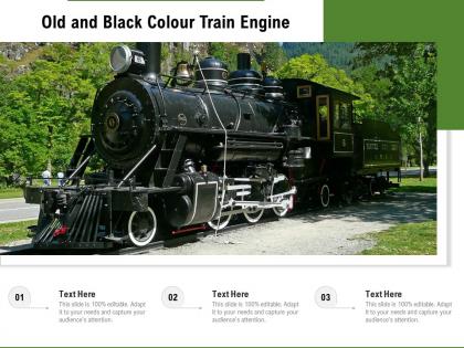 Old and black colour train engine