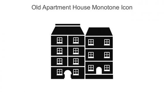 Old Apartment House Monotone Icon In Powerpoint Pptx Png And Editable Eps Format
