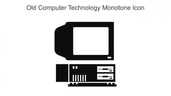 Old Computer Technology Monotone Icon In Powerpoint Pptx Png And Editable Eps Format