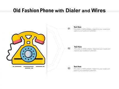 Old fashion phone with dialer and wires