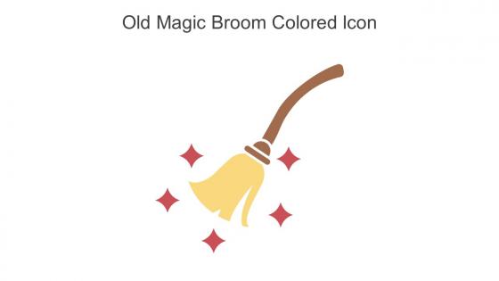 Old Magic Broom Colored Icon In Powerpoint Pptx Png And Editable Eps Format