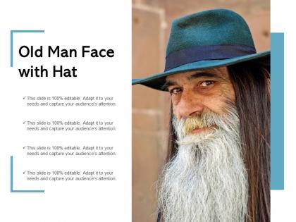 Old man face with hat