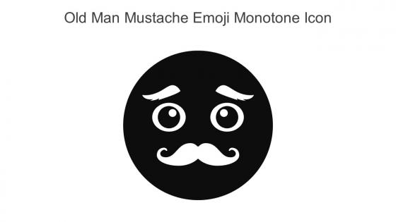 Old Man Mustache Emoji Monotone Icon In Powerpoint Pptx Png And Editable Eps Format