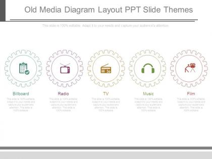 Old media diagram layout ppt slide themes