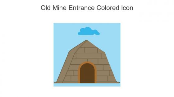 Old Mine Entrance Colored Icon In Powerpoint Pptx Png And Editable Eps Format
