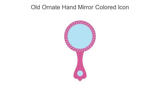 Old Ornate Hand Mirror Colored Icon In Powerpoint Pptx Png And Editable Eps Format