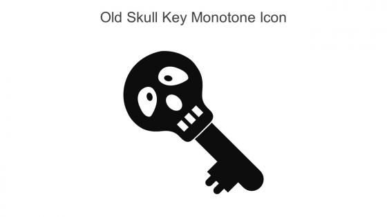 Old Skull Key Monotone Icon In Powerpoint Pptx Png And Editable Eps Format