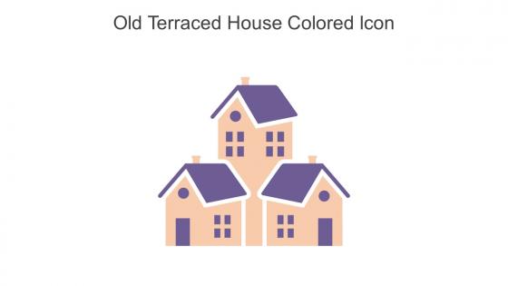 Old Terraced House Colored Icon In Powerpoint Pptx Png And Editable Eps Format