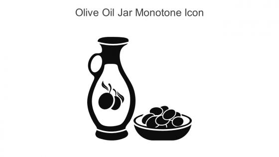 Olive Oil Jar Monotone Icon In Powerpoint Pptx Png And Editable Eps Format