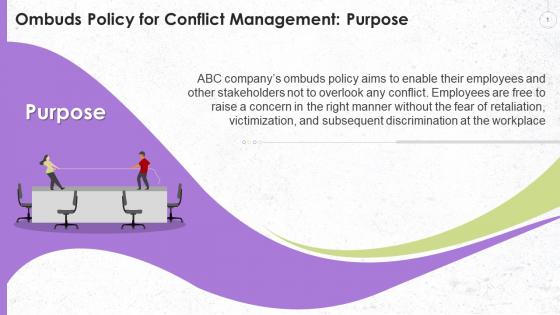 Ombuds Policy For Conflict Management At Workplace Training Ppt