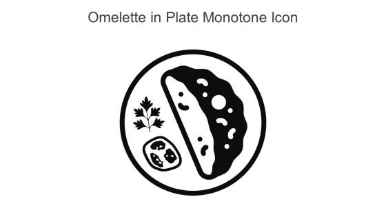 Omelette In Plate Monotone Icon In Powerpoint Pptx Png And Editable Eps Format