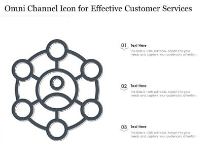 Omni channel icon for effective customer services