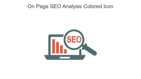 On Page SEO Analysis Colored Icon In Powerpoint Pptx Png And Editable Eps Format