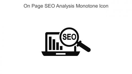 On Page SEO Analysis Monotone Icon In Powerpoint Pptx Png And Editable Eps Format