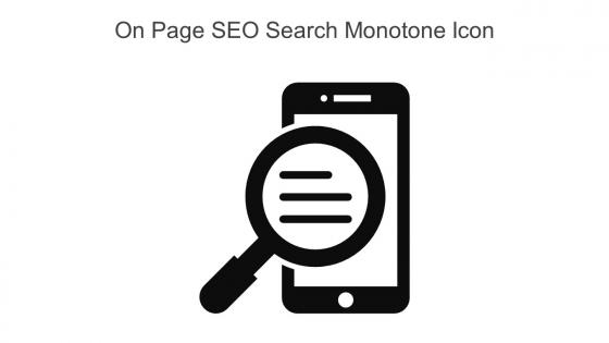 On Page SEO Search Monotone Icon In Powerpoint Pptx Png And Editable Eps Format