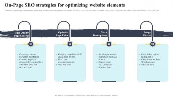 On Page SEO Strategies For Optimizing Website Elements Complete Guide To Customer Acquisition