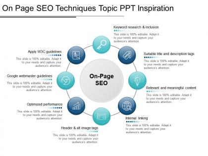 On page seo techniques topic ppt inspiration