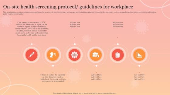 On Site Health Screening Protocol Guidelines For Workplace New Normal Adaption Playbook
