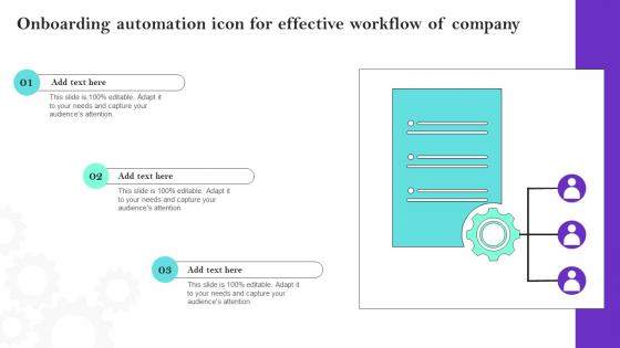 Onboarding Automation Icon For Effective Workflow Of Company