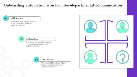 Onboarding Automation Icon For Inter Departmental Communication