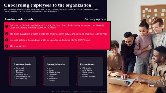 Onboarding Employees To The Organization Talent Acquisition Management Guide For Organization