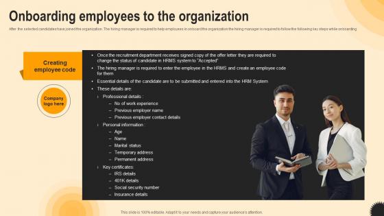 Onboarding Employees To The Organization Ultimate Guide To Hr Talent Acquisition