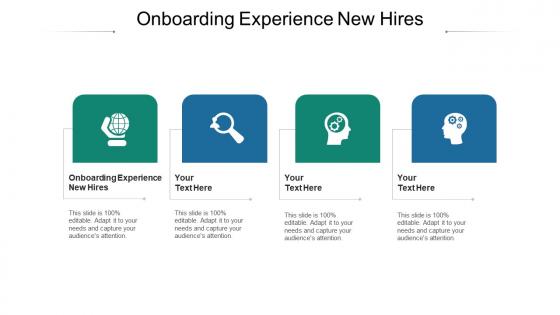 Onboarding experience new hires ppt powerpoint presentation icon example cpb