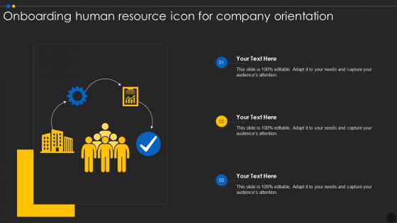 Onboarding Human Resource Icon For Company Orientation