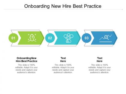 Onboarding new hire best practice ppt powerpoint presentation infographic cpb