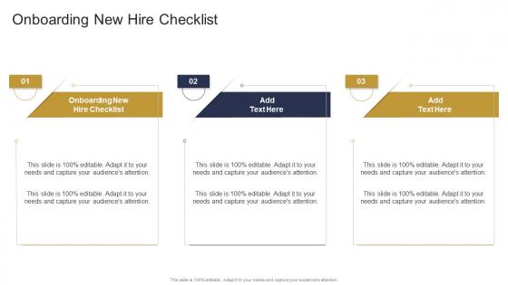 Onboarding New Hire Checklist In Powerpoint And Google Slides Cpb