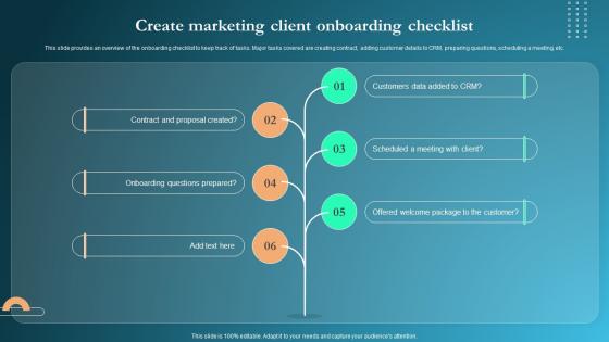 Onboarding Process Create Marketing Client Onboarding Checklist