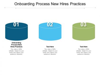 Onboarding process new hires practices ppt powerpoint presentation infographics good cpb