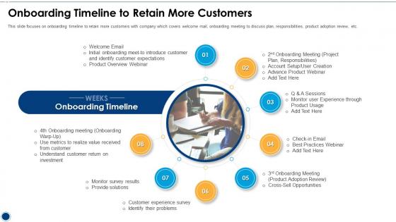 Onboarding Timeline To Retain More Customers Initiatives For Customer Attrition