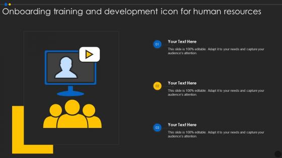 Onboarding Training And Development Icon For Human Resources