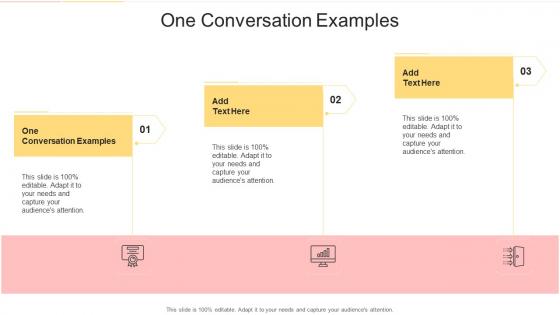 One Conversation Examples In Powerpoint And Google Slides Cpb