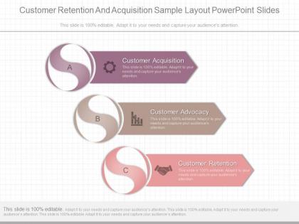 One customer retention and acquisition sample layout powerpoint slides