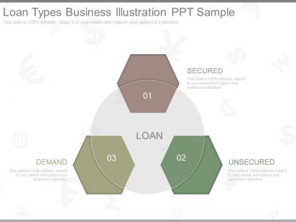 One loan types business illustration ppt sample