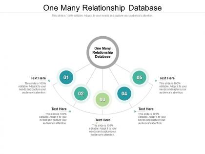 One many relationship database ppt powerpoint presentation visual aids slides cpb